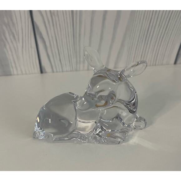 Lenox Fine Lead Crystal Deer  Figurine Paperweight France - Picture 1 of 5